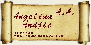 Angelina Anđić vizit kartica